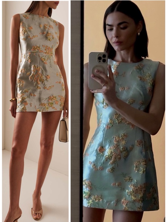 STAUD Dresses & Skirts - STAUD Garden Metallic Brocade Mini Dress SZ US 2 NWT